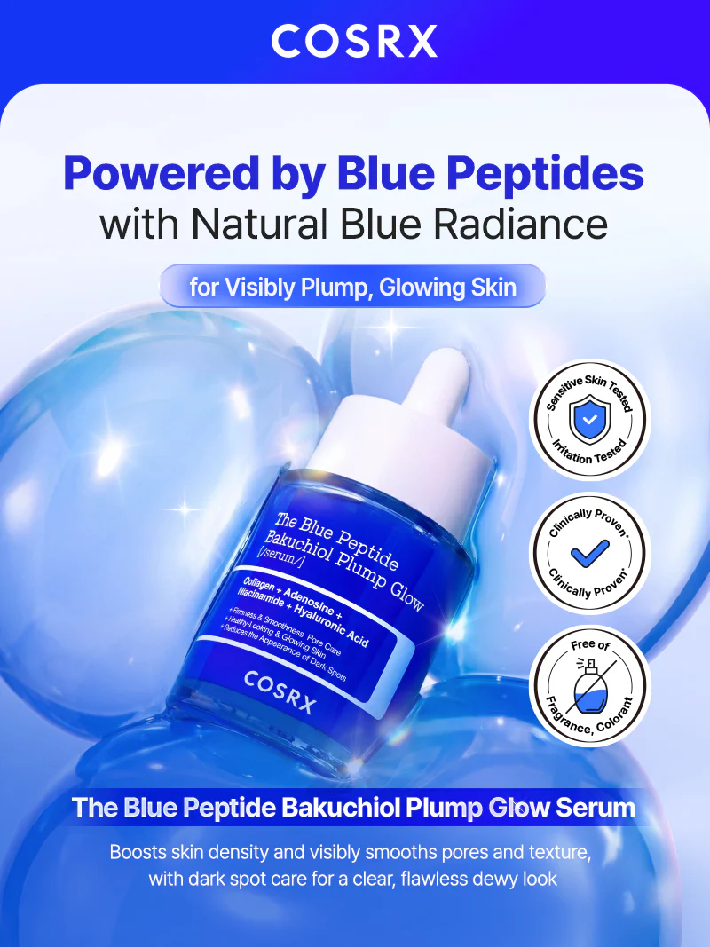 COSRX - The Blue Peptide Bakuchiol Plump Glow Serum (50ml)