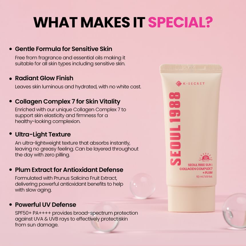 KSECRET - SEOUL 1988 Sun: Collagen Complex 7 + Plum (50ml)