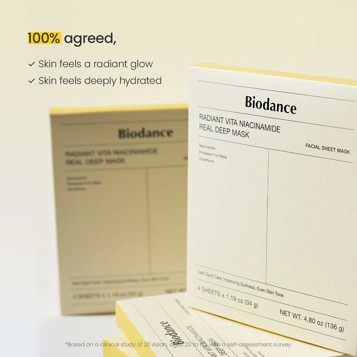 Biodance - Radiant Vita Niacinamide Real Deep Mask [4EA]