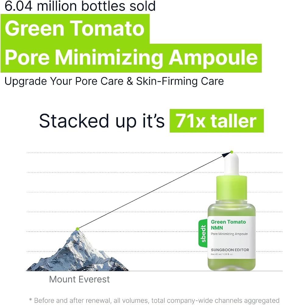 Sungboon Editor - Green Tomato NMN Pore  Minimizing Ampoule [40ml]