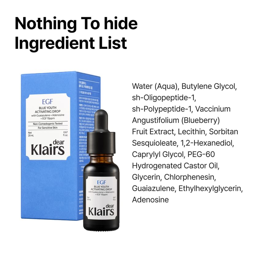 dear, Klairs - EGF Blue Youth Activating Drop (50ml)