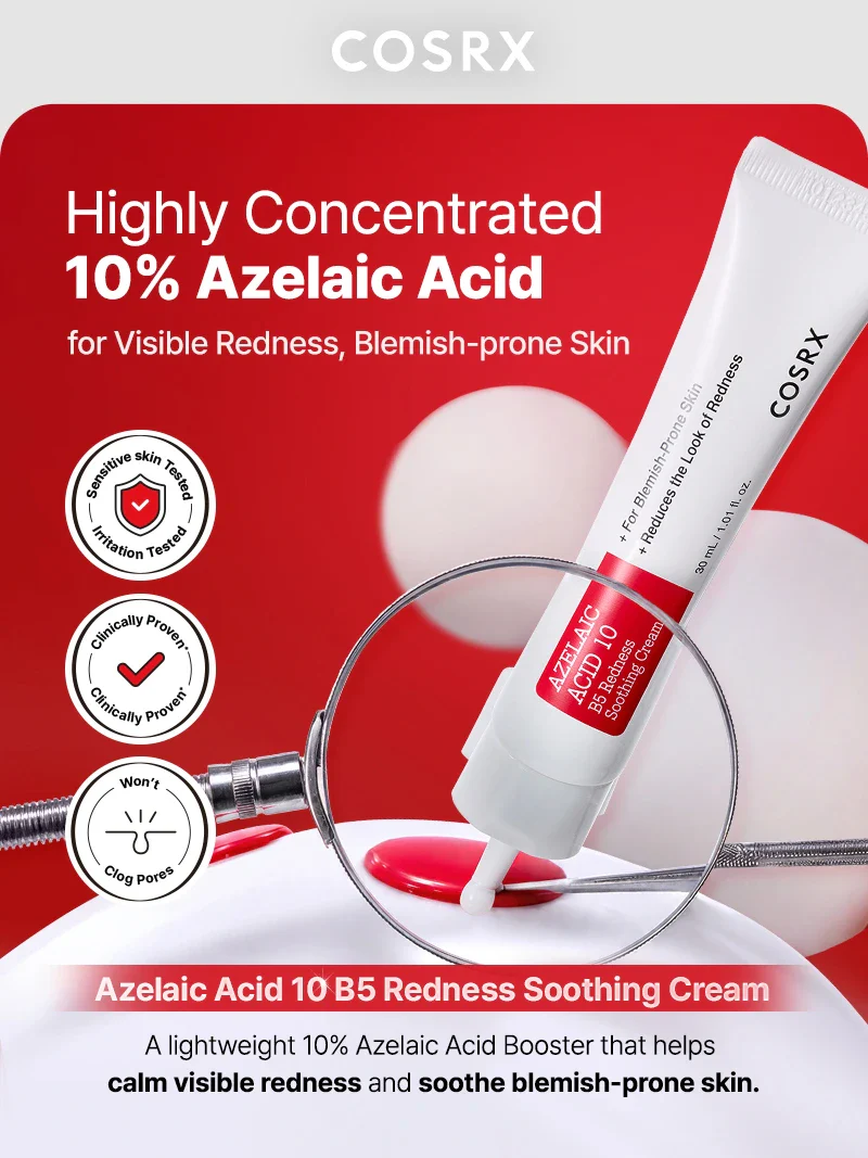 COSRX - Azelaic Acid 10 B5 Redness Soothing Cream (30ml)