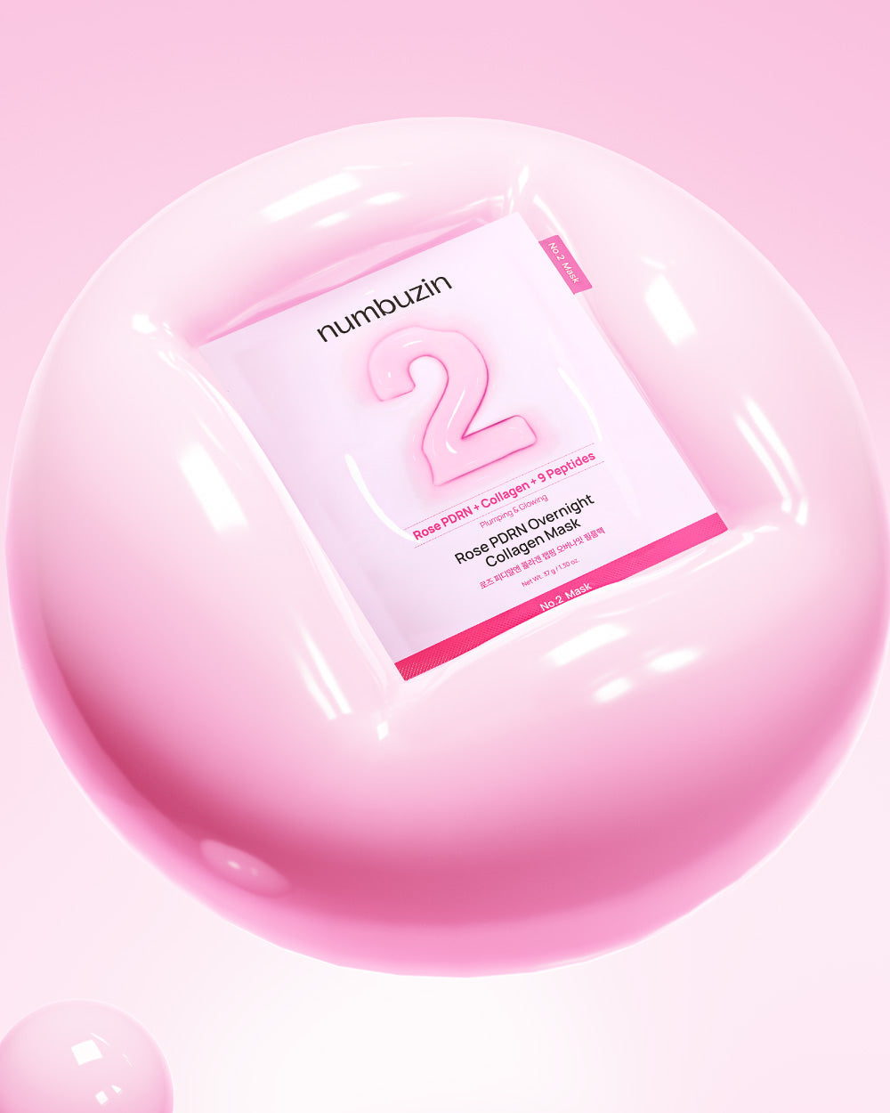 Numbuzin - No.2 Rose PDRN Overnight Collagen Mask (1EA)