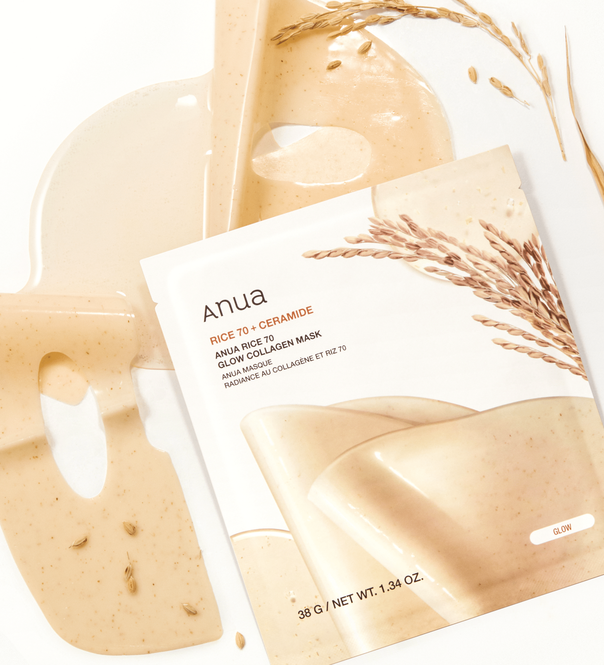 Anua - Rice 70 Glow Collagen Mask (38g) [1ea]