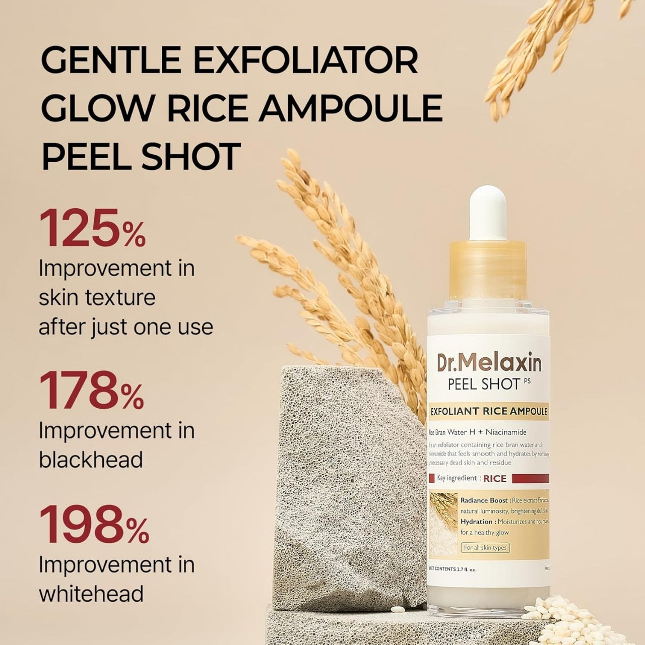 Dr. Melaxin - Peel Shot Exfoliant White Rice Ampoule [80ml]