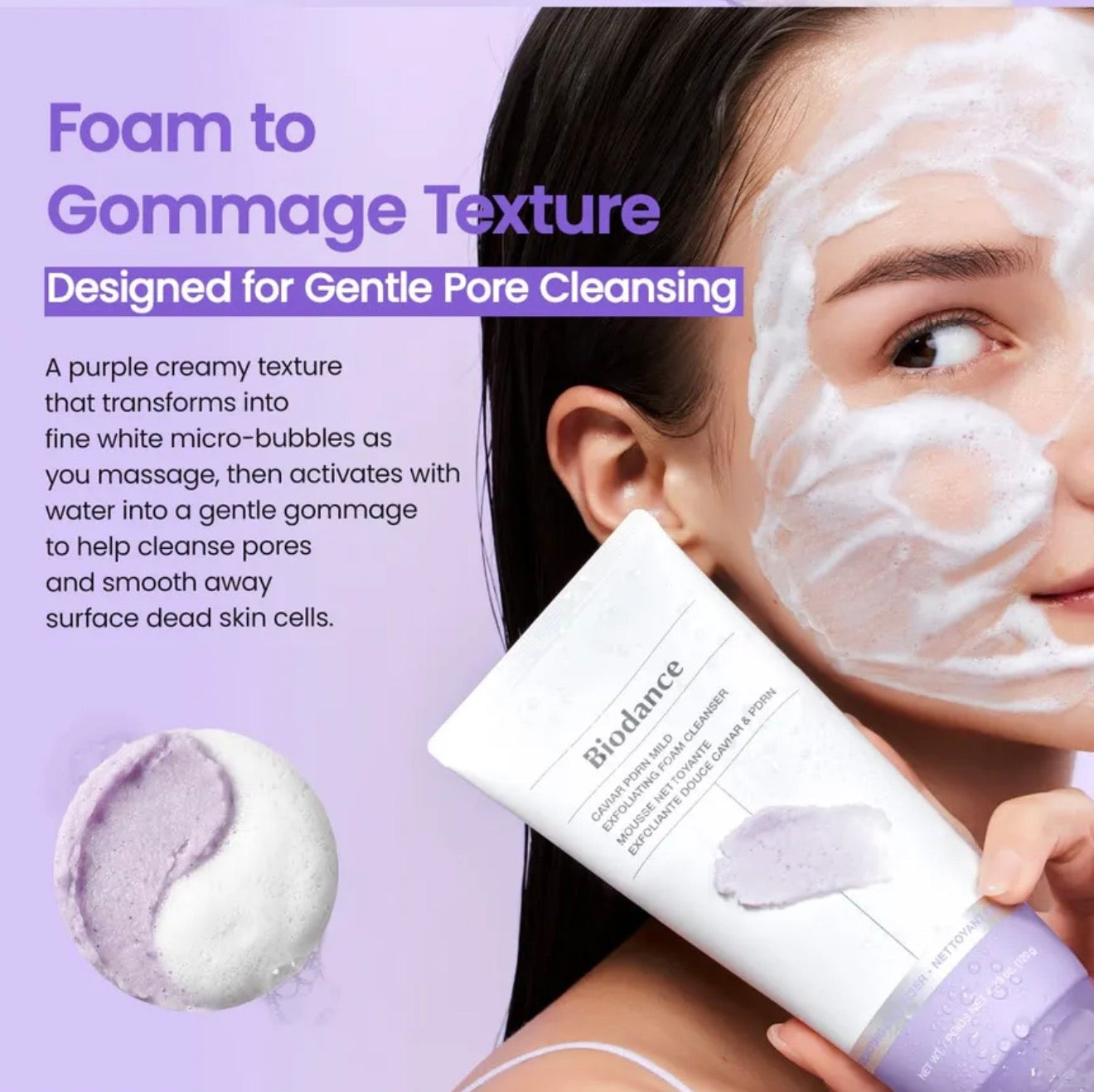 Biodance - Caviar PDRN Mild Exfoliating Foam Cleanser [120g]