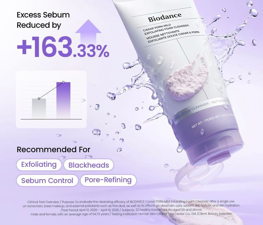 Biodance - Caviar PDRN Mild Exfoliating Foam Cleanser [120g]