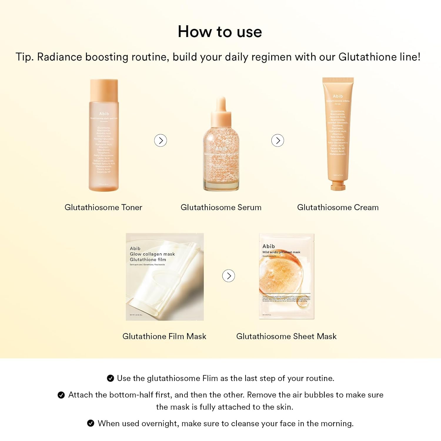 ⁠Abib - Glow Collagen Mask Glutathione Film [1EA]