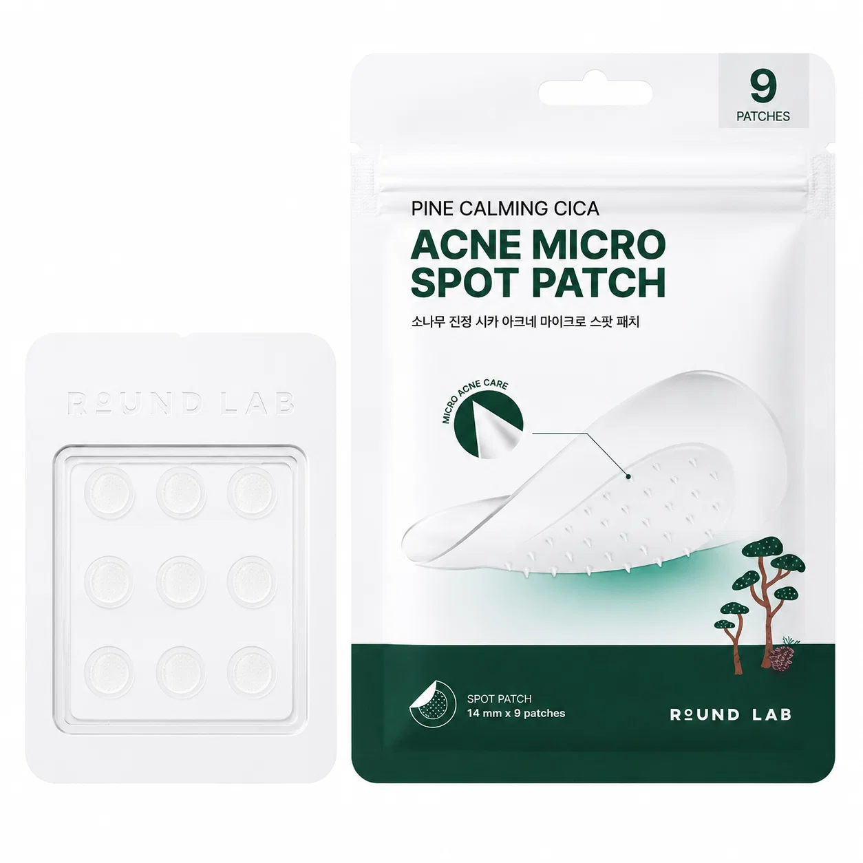 Round Lab - Pine Calming Cica Acne Micro Spot Patch (9 patches)