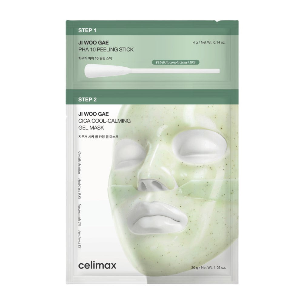 Celimax - Ji Woo Gae Cica PHA Peel 2-Step Gel Mask [1EA]