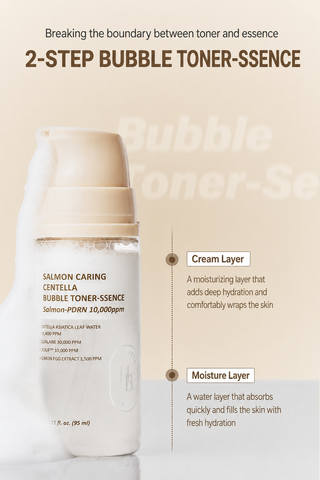 Heveblue - Salmon Caring Centella Bubble Toner-Esence [95ml]