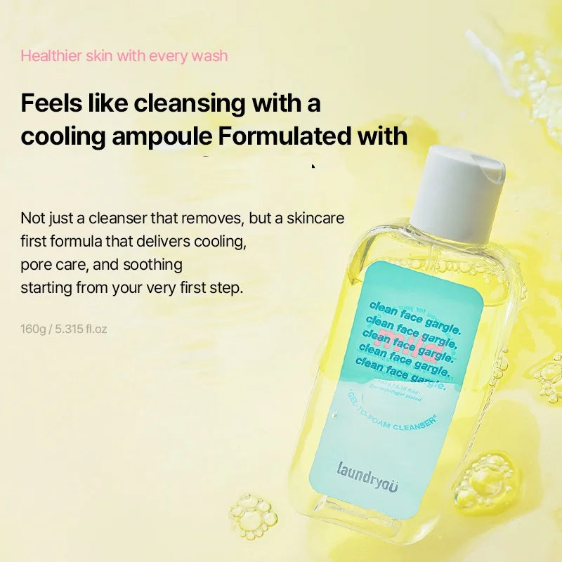 Laundryou - Clean Face Gargle Gel-to-Foam Cleanser Mild [160ml]