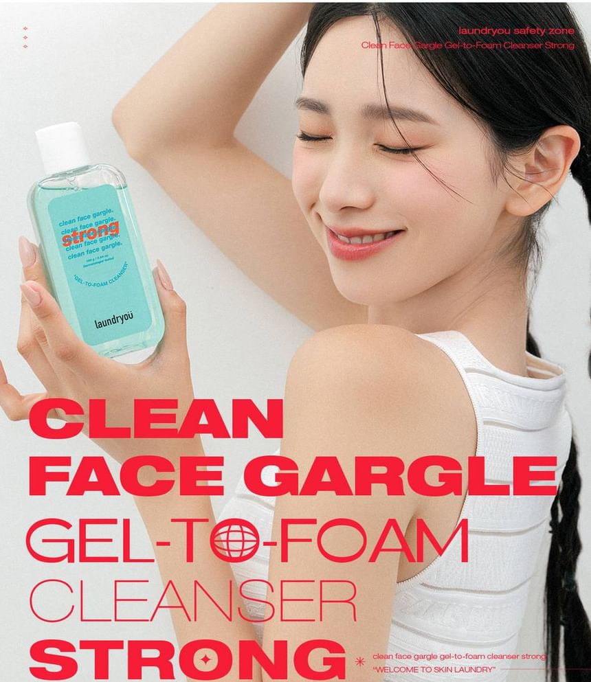 Laundryou - Clean Face Gargle Gel-to-Foam Cleanser Strong [160ml]
