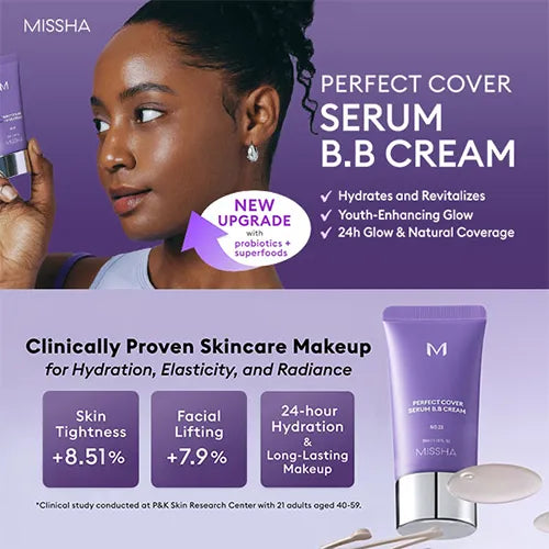 Missha - M Perfect Cover Serum B.B Cream #21 Light Beige (50ml)