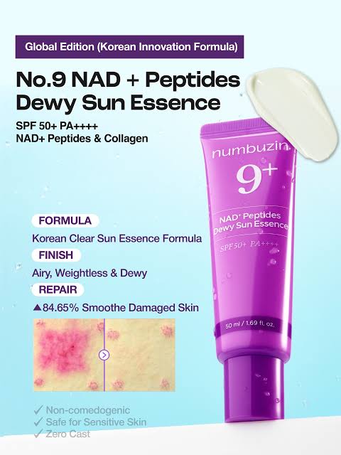 Numbuzin - No.9 NAD Peptides Dewy Sun Essence (50ml)