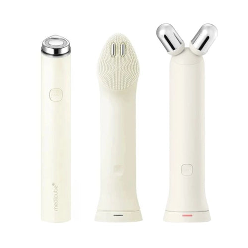 Medicube - AGE-R Booster Pro Mini Plus + V Roller + Cleansing Head Set (Beige)