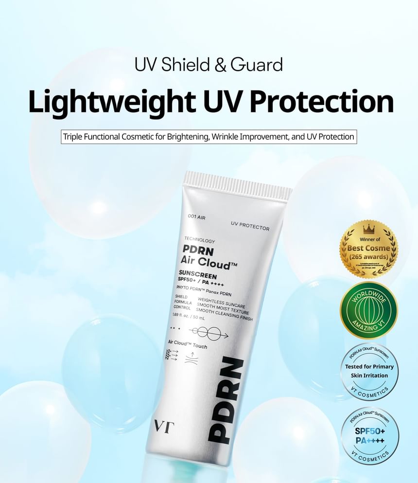 ⁠VT - PDRN Air Cloud Sunscreen [50ml]