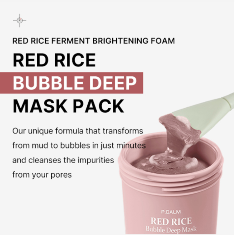 P.CALM - Red Rice Bubble Deep Mask [90g]