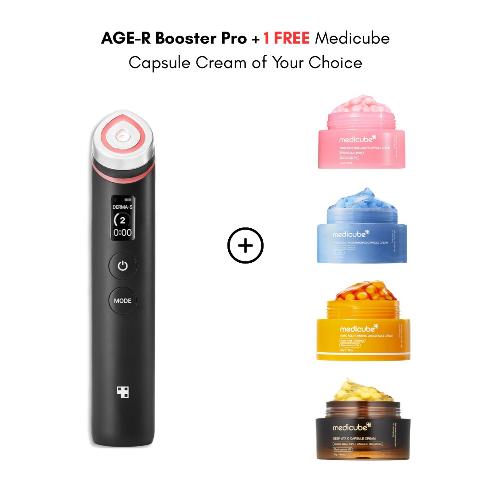Medicube - AGE R Booster Pro (Black Edition) + Capsule Cream Set