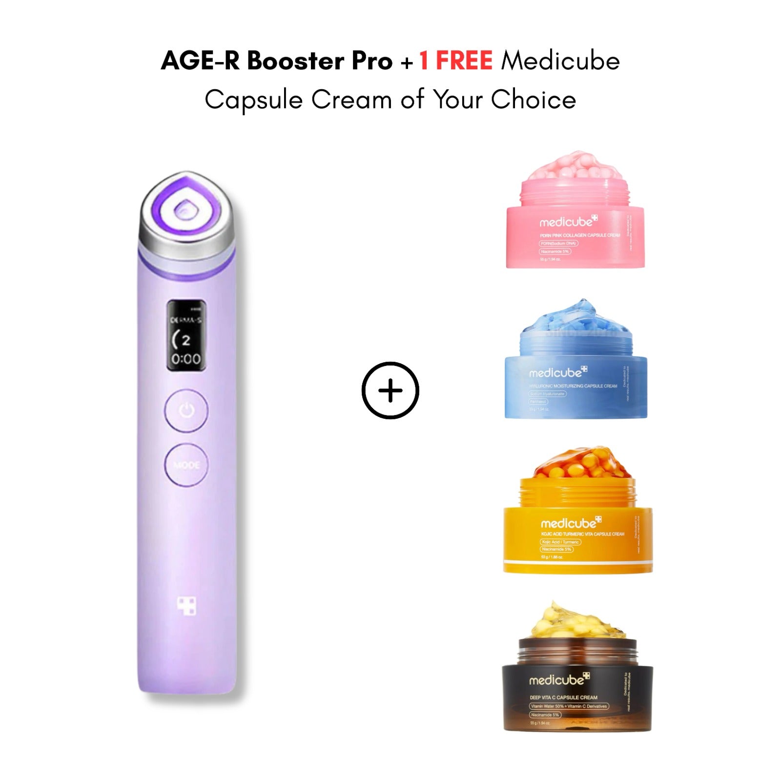 Medicube - AGE-R Booster Pro (Purple Edition) + Capsule Cream Set