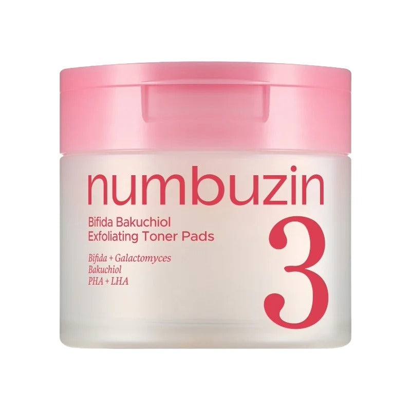 Numbuzin - No.3 Bifida Bakuchiol Exfoliating Toner Pads [70 pads]