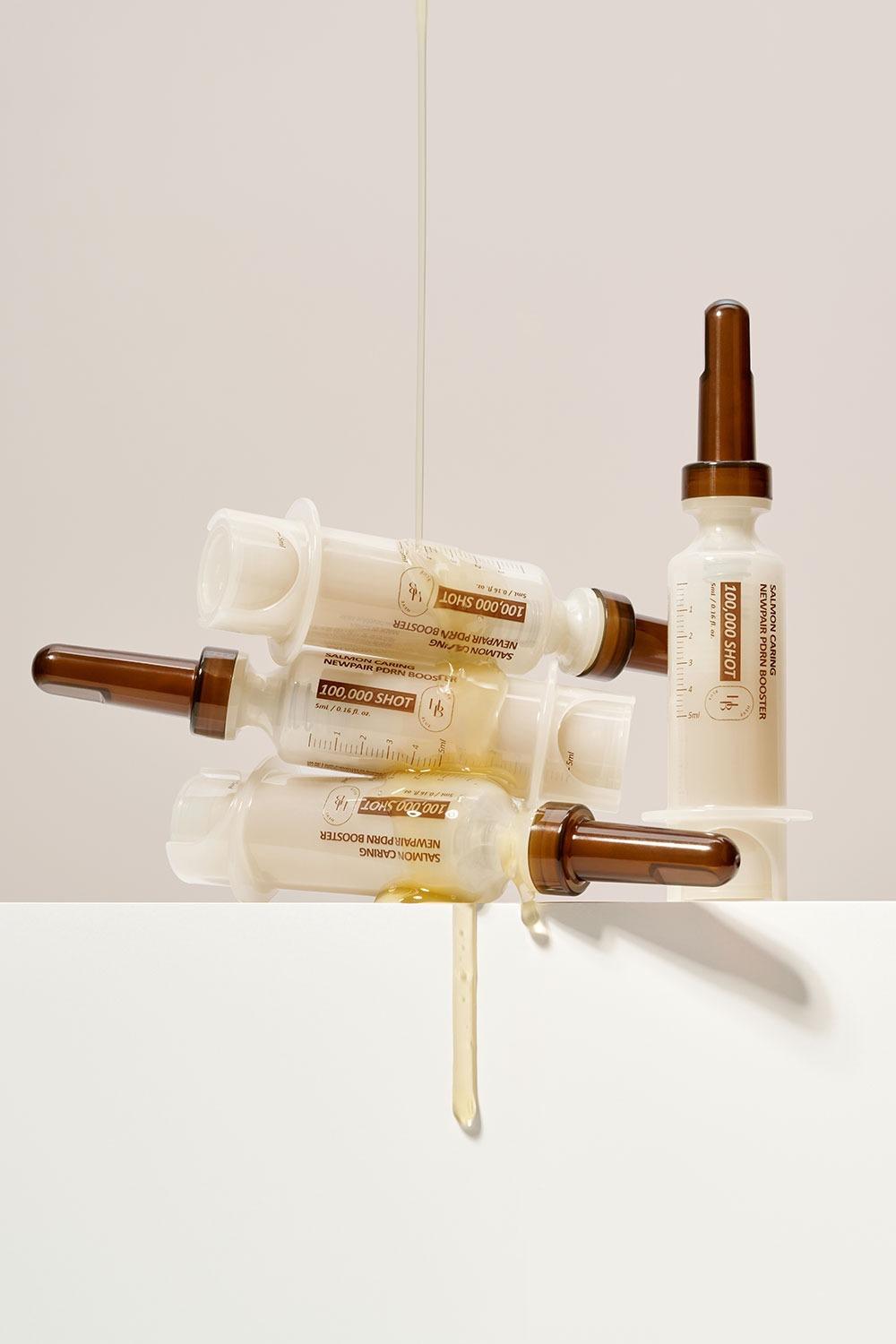 HEVEBLUE - Salmon Caring Centella New Pair PDRN Booster 100,000 Shot Essence 1pc Set