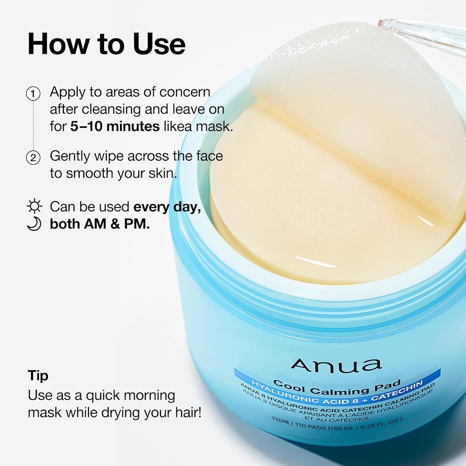 Anua - 8 Hyaluronic Acid Catechin Calming Pad [110 pads]