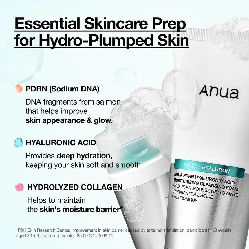Anua - PDRN Hyaluronic Acid Moisturizing Cleansing Foam [150ml]
