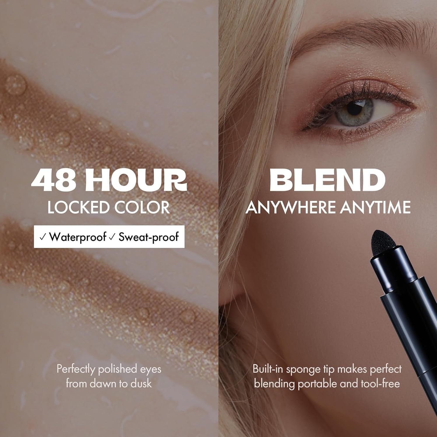 ⁠ELROEL - Blanc Double Shadow Stick #1 Gold-Espresso