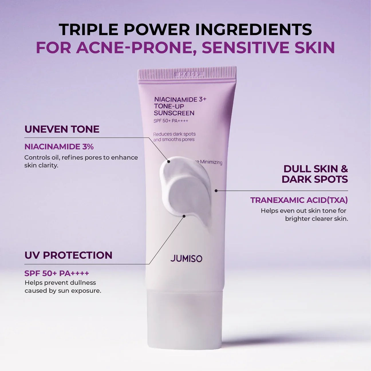 JUMISO - Niacinamide 3+ Tone-Up Sunscreen [40ml]