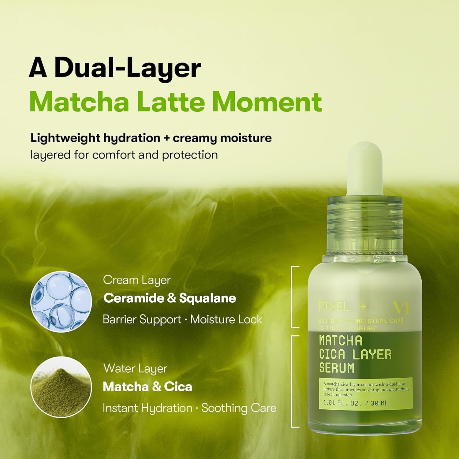VT - Matcha Cica Layer Serum [30ml]
